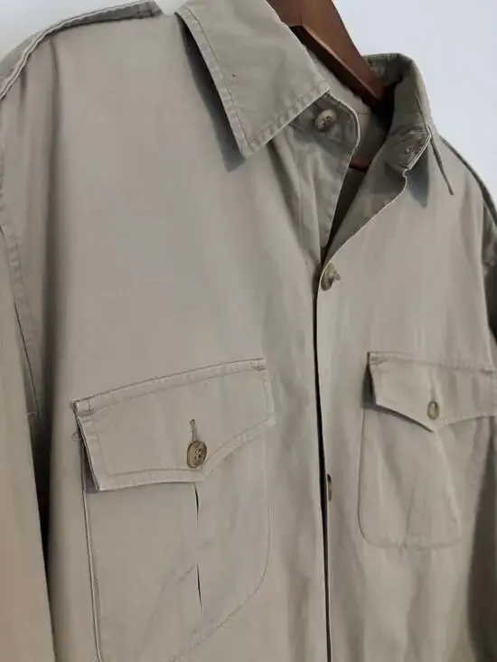 Vintage Banana Republic Safari & Travel Clothing Co. Belted Cotton Safari Jacket - Picture 3 of 9